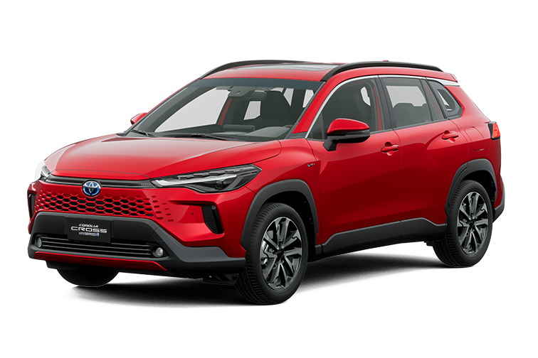 corolla cross rojo metalico
